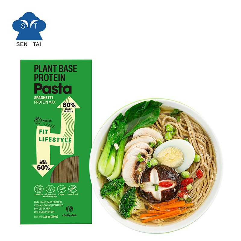 Keto-Friendly High Protein Low Gi Pea Pasta Noodles Refined Processing Box Packaging Healthy Alternative