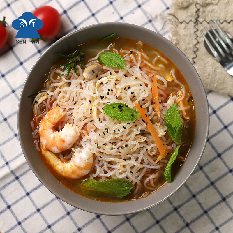 Easy-to-Cook Konjac Noodles Keto-Friendly Fat-Free Halal Instant Spinacia Shirataki in Bulk Box and Bag Packaging