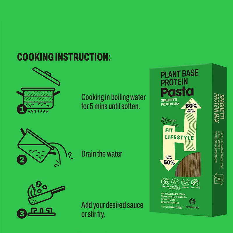 NON-GMO Pasta Noodle Vegan Paleo High Protein Pea Pasta Low Carb Low Fat Quick Cooking