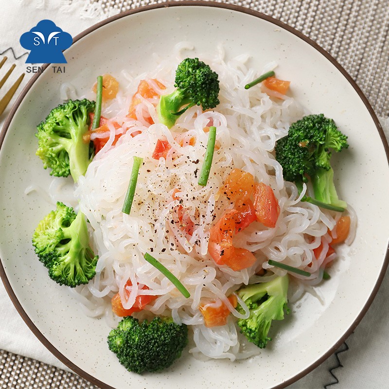 Easy-to-Cook Konjac Noodles Keto-Friendly Fat-Free Halal Instant Spinacia Shirataki in Bulk Box and Bag Packaging