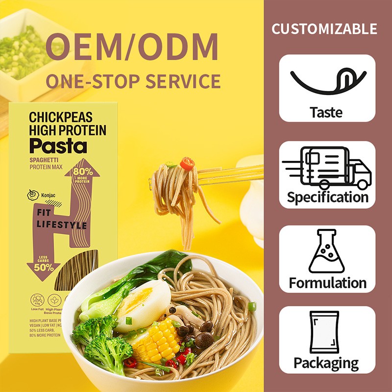Delicious Plant-Based Vegan Pasta Low Carb Low GI Keto-Friendly High Protein High Fiber Chickpeas Noodles Refined Processing Box