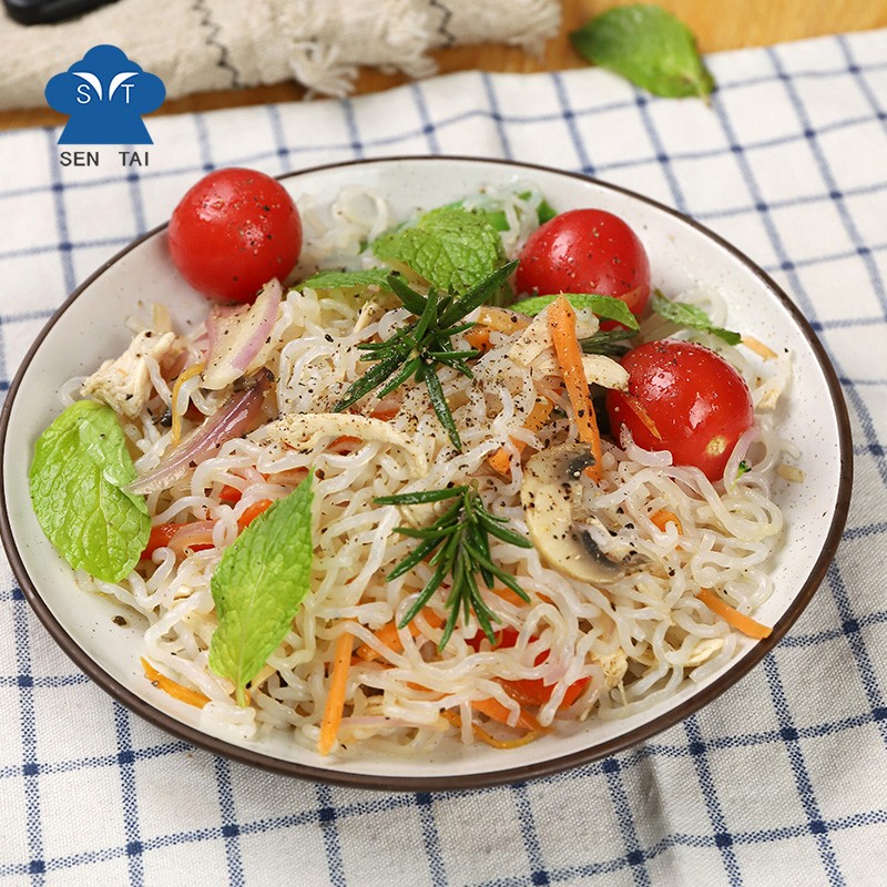 Easy-to-Cook Konjac Noodles Keto-Friendly Fat-Free Halal Instant Spinacia Shirataki in Bulk Box and Bag Packaging