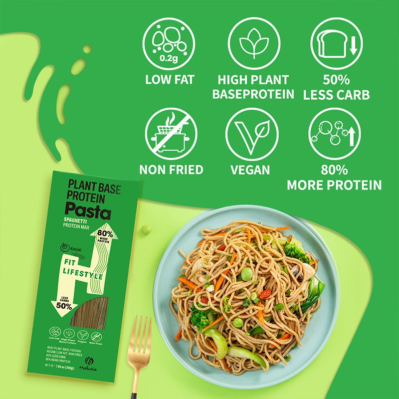 NON-GMO Pasta Noodle Vegan Paleo High Protein Pea Pasta Low Carb Low Fat Quick Cooking