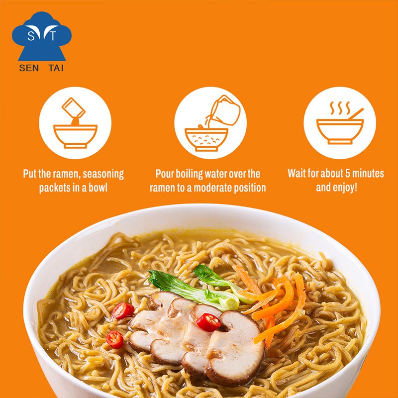 High Protein Chicken Flavor Air-Dried Ramen Pasta Low Fat Non-GMO Refined Non-Fried Lower Carb Soy-Based Instant Noodles Bag