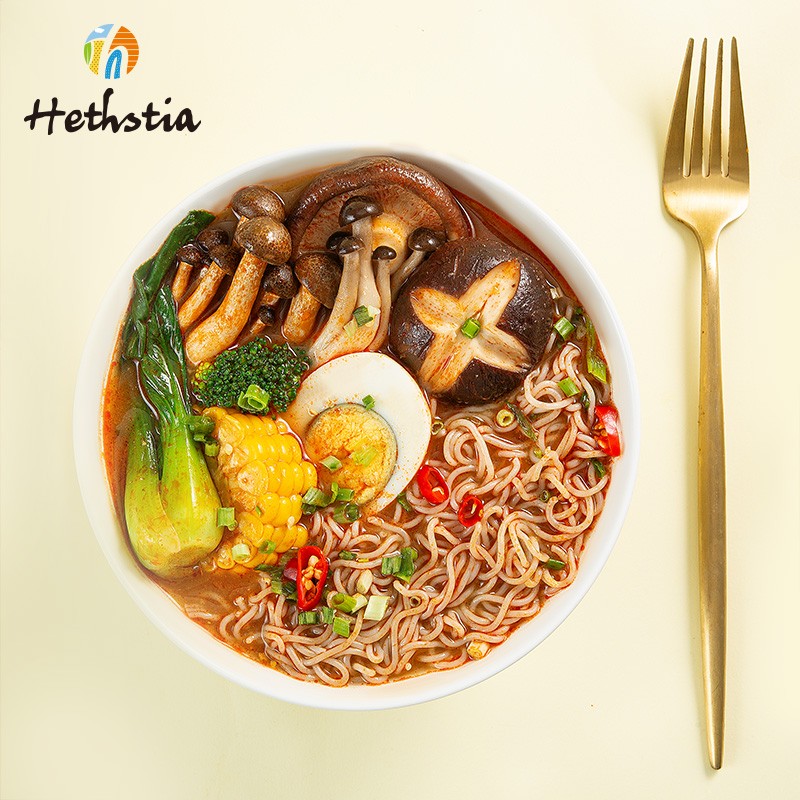 Korean Kimchi Flavor Instant Ramen Noodle Soup Mix Cup Microwaveable Conveniently Packaged in Box or Bag