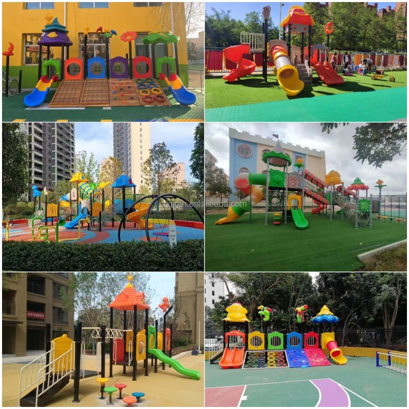 Playground Equipment Manufacturer - Outdoor Steel Plastic Slide PE Material
