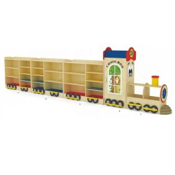 Kindergarten Furniture Factory - Wooden Nursery Book Shelf Cabinet for Kids
