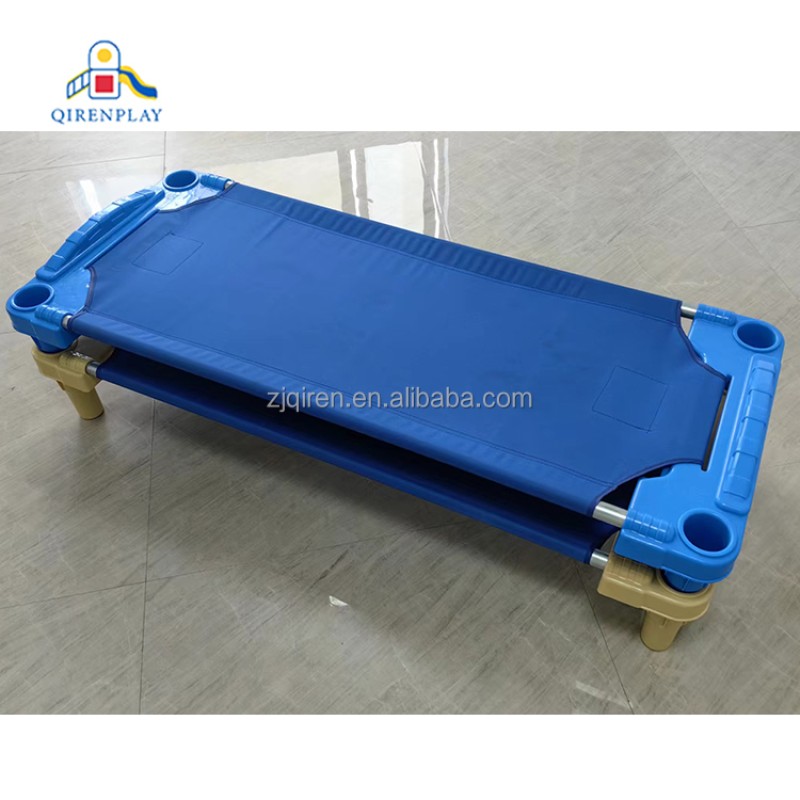Stackable Cots Factory - Wholesale Blue Plastic Children Sleeping Cots