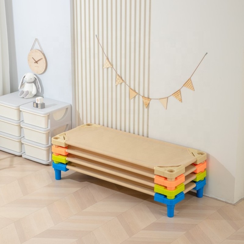 Kid Cot Bed Supplier - Portable Breathable Kindergarten Cot Cloth Bed