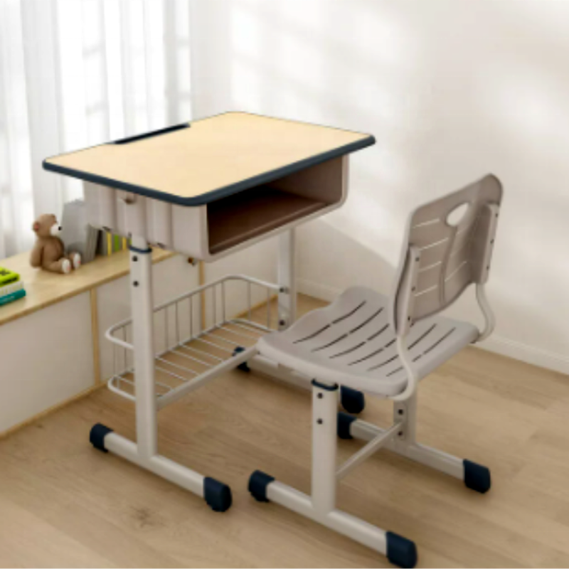 School Desk Manufacturer - Adjustable Height Wooden Chair Desk Set