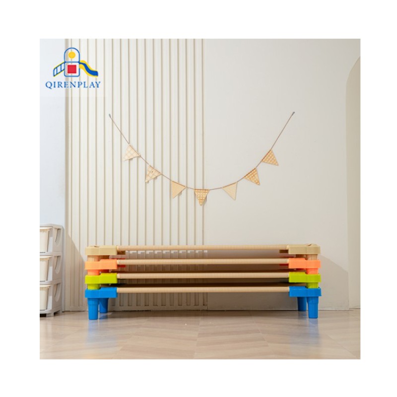 Cloth Bed Manufacturer - Kids Plastic Frame Combination Preschool Bed