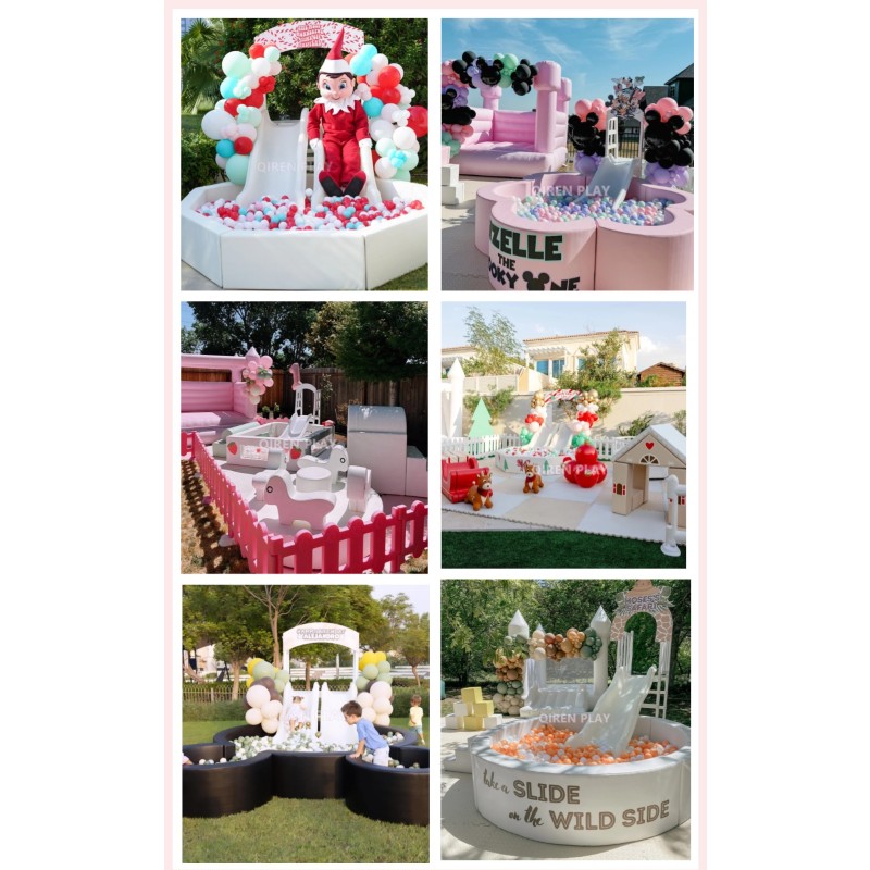 Bouncy Wedding Castle Factory - White Jumper Slide Soft Play Bouncing