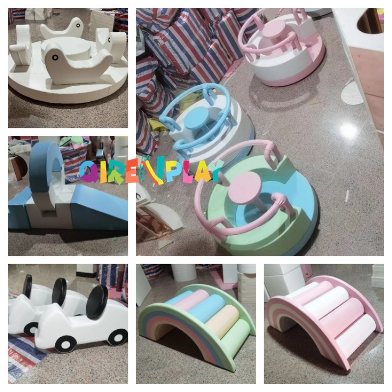 Bounce House Manufacturer - Pastel Pink Blue Inflatable Soft Play for Rental