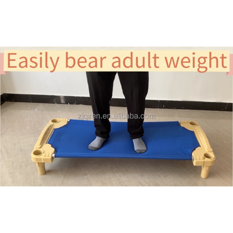 Stackable Cots Factory - Wholesale Blue Plastic Children Sleeping Cots