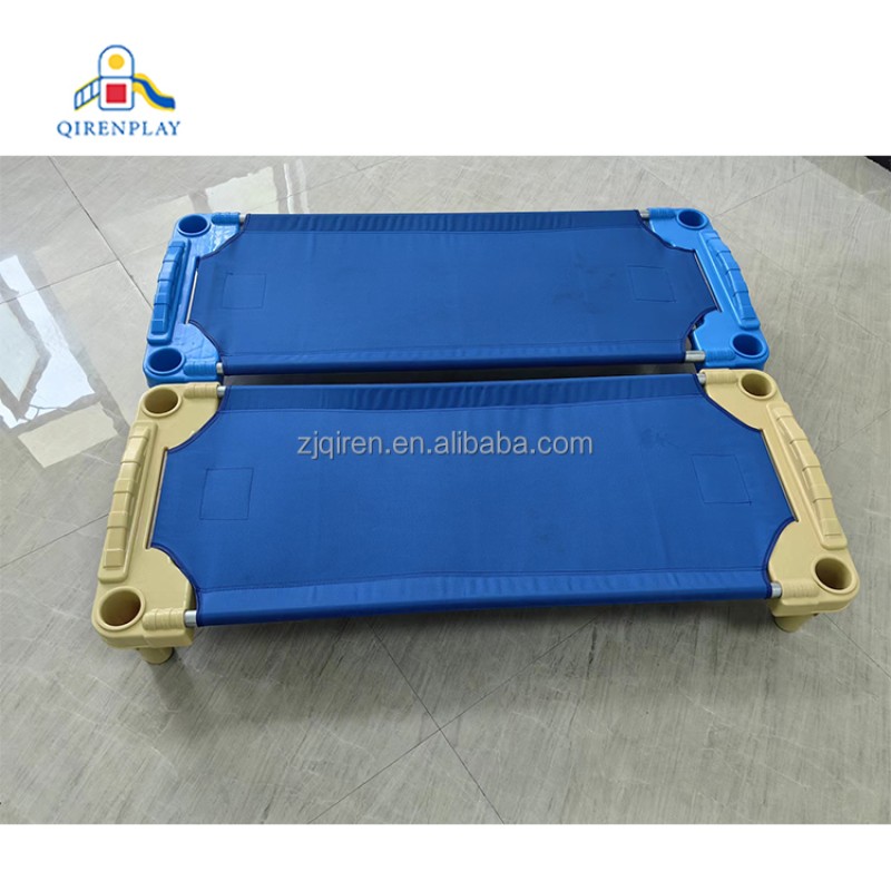 Stackable Cots Factory - Wholesale Blue Plastic Children Sleeping Cots