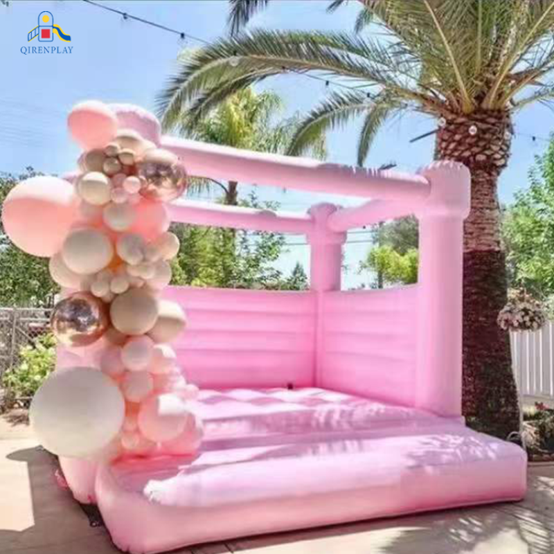 Wedding Bouncy Castle Manufacturer - White Jumper Bodyguard Bouncing House