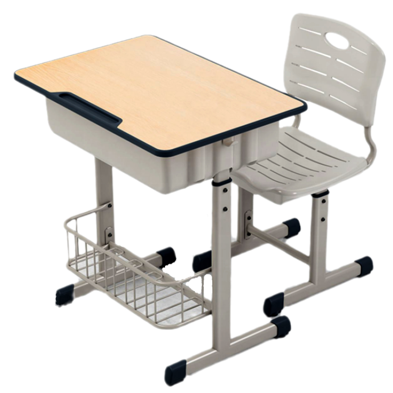School Desk Manufacturer - Adjustable Height Wooden Chair Desk Set