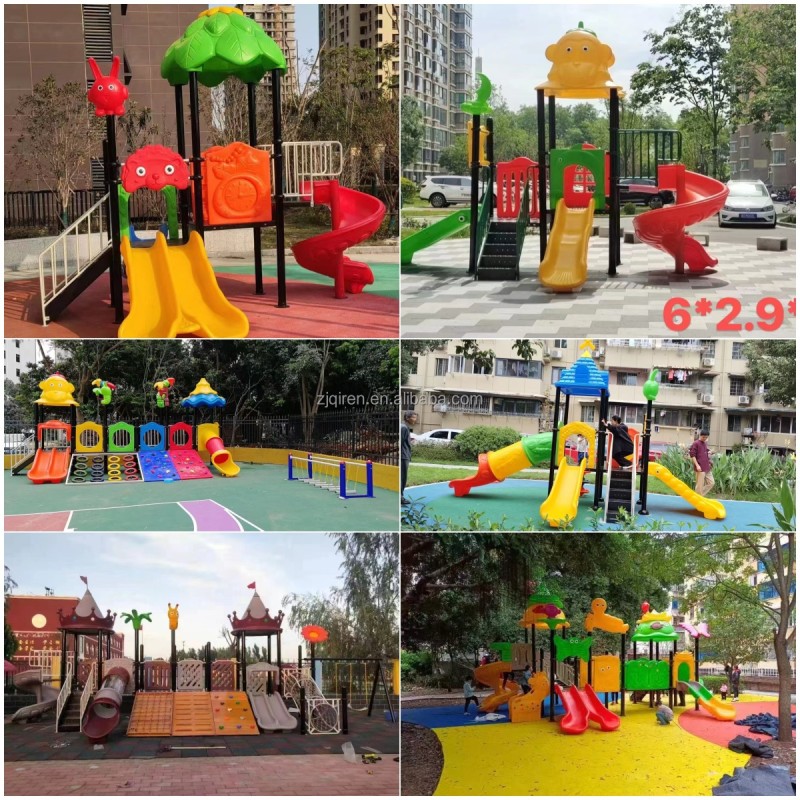 Playground Equipment Manufacturer - Outdoor Steel Plastic Slide PE Material