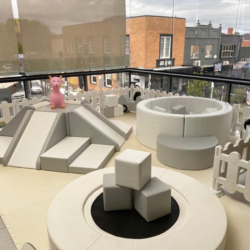 Soft Play Equipment Supplier - White Gray Indoor Playground for Kids
