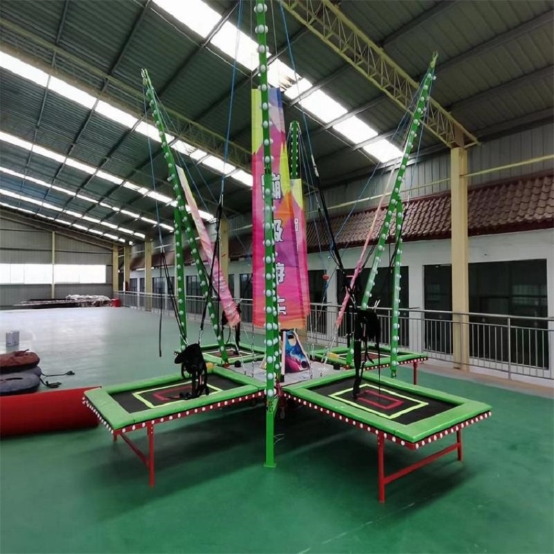 Movable Bungee Supplier - Foldable Movable 4 People Colored Lights