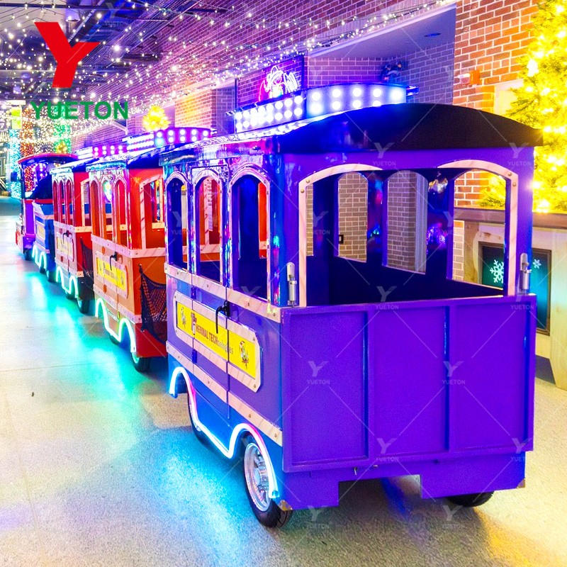 Electric Trackless Train Factory - Customer Feedback RGB Light Mall