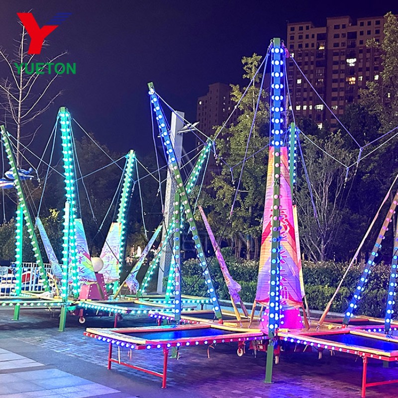 Bungee Trampoline Supplier - Portable 4 in 1 Jumping With Trailer