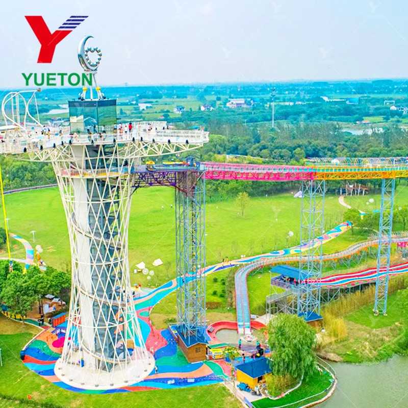 Glass Water Slide Manufacturer - Trendy High-Altitude Tower Viewing