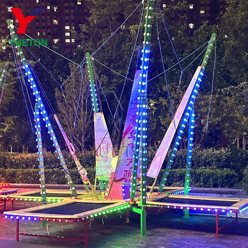 Bungee Trampoline Supplier - Portable 4 in 1 Jumping With Trailer