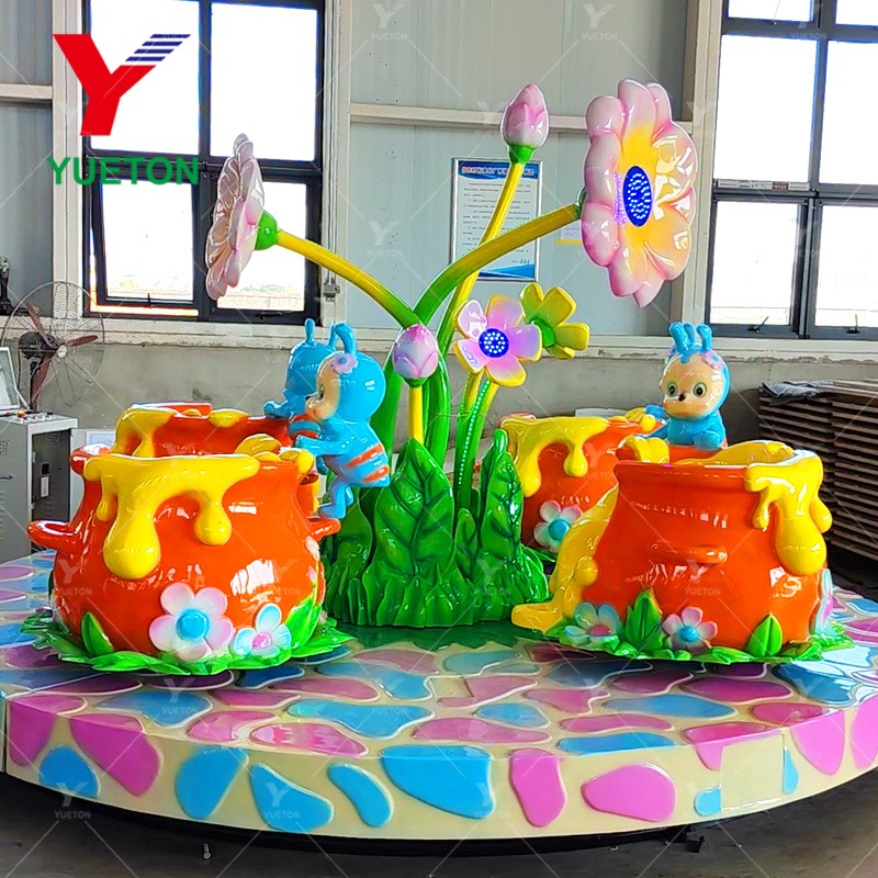 Teacup Ride Factory - Rotation Bee Cups Kids Amusement