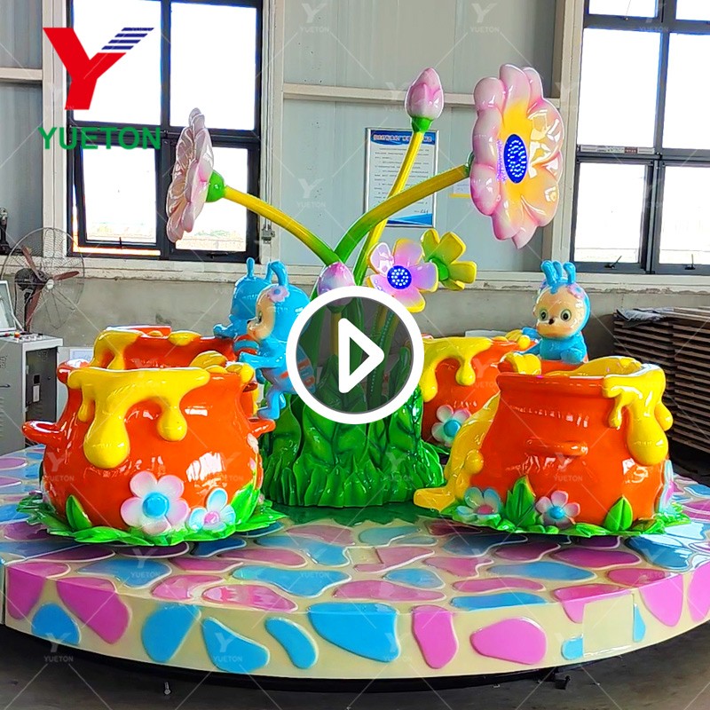 Teacup Ride Factory - Rotation Bee Cups Kids Amusement