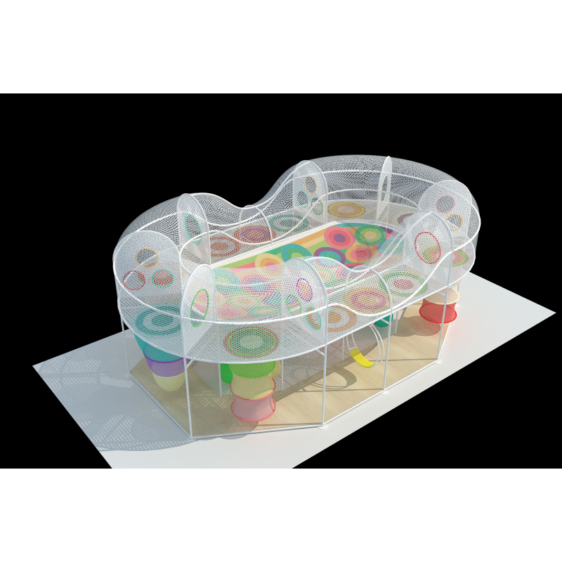 Rope Course Manufacturer - Customizable Indoor Outdoor Rainbow Crochet