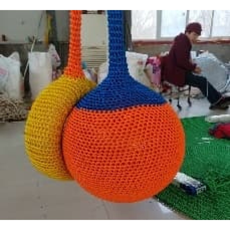 Rope Course Manufacturer - Customized Size Rainbow Crocheted Maze Design
