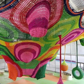 Climbing Net Manufacturer - High Quality Custom Red Knitted Rope