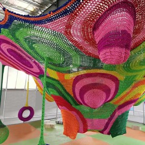 Climbing Net Manufacturer - High Quality Crocheted Rainbow Honeycomb