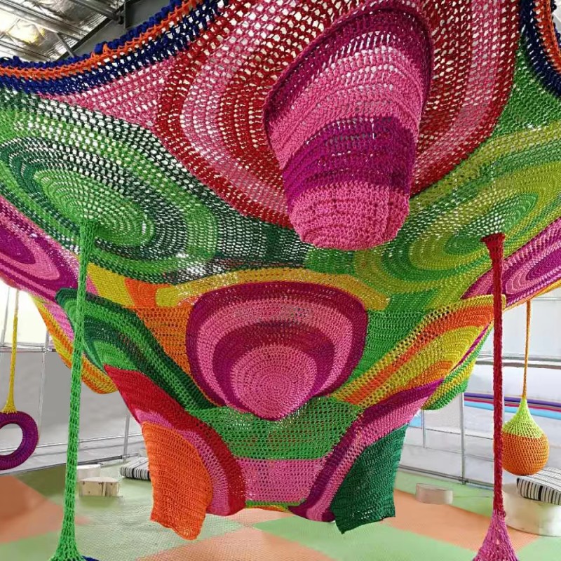 Playground Equipment Factory - Large Indoor Soft Rope Course Maze