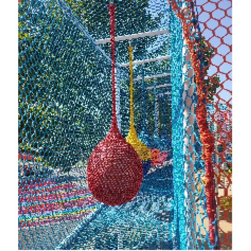 Climbing Net Supplier - Customized Rainbow Handwoven Rope Course
