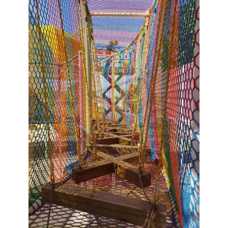 Climbing Net Supplier - Customized Rainbow Handwoven Rope Course