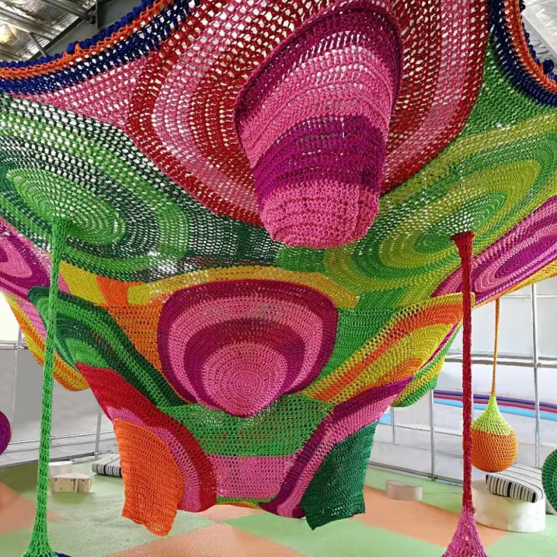 Climbing Net Supplier - Customized Rainbow Handwoven Rope Course