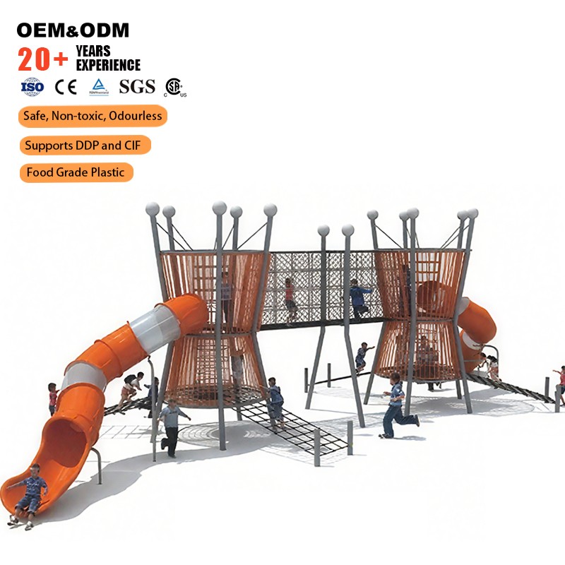 Children Playground Manufacturer - Custom Plastic Tube Slide Set