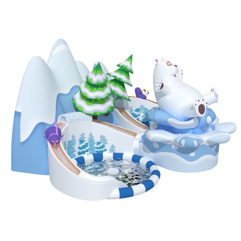 Aquapark Manufacturer - 2018 Snow Themed Aquapark Water Slide