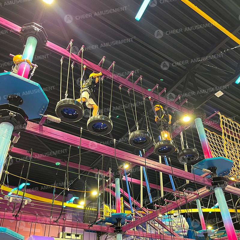 Rope Course Manufacturer - Indoor Multi-Level Rope Adventure Course