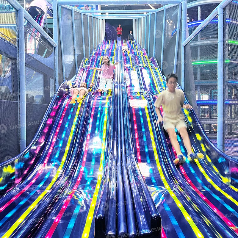 Family Entertainment Center Supplier - Custom LED Indoor Trampoline Park