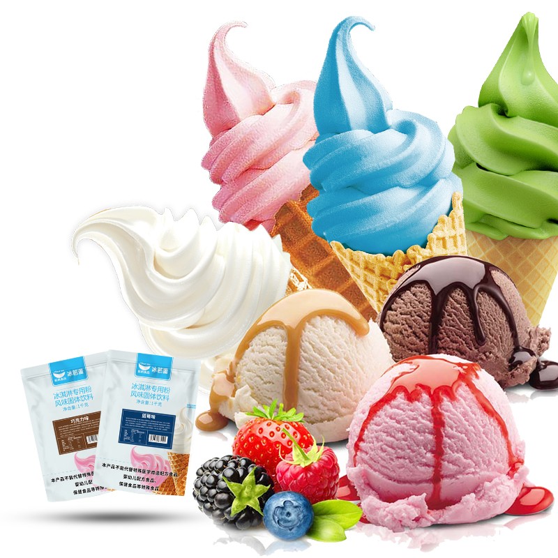 2024 America Hot Sale High Quality 1kg Milk Flavor Soft Serve Ice Cream Powder Mix Taste for Ice Cream Shop