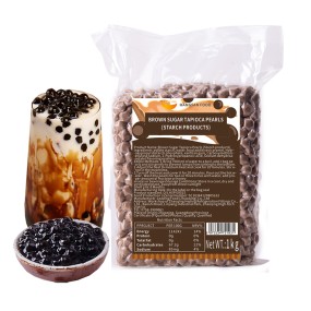 Halal Bubble Tea Ingredients Supply Vendors Wholesale High Quality Brown Sugar Tapioca Pearls Taiwan Bubble Tea Bobas Balls