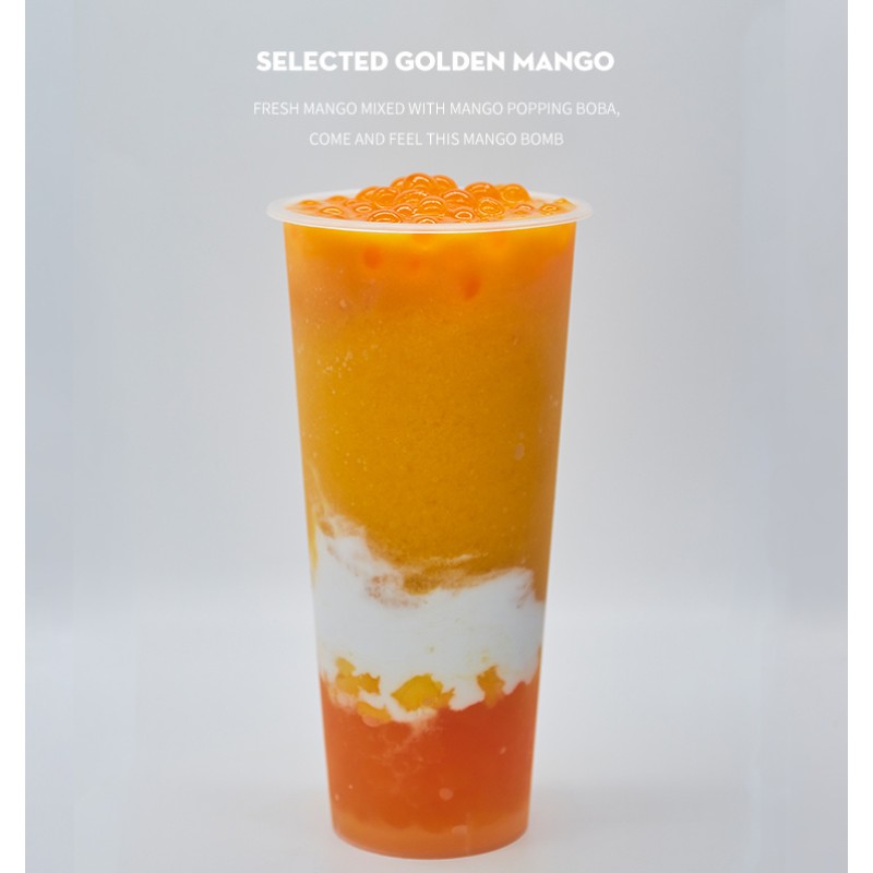 Hot Sale Toppings mango Popping Boba Wholesale Bubble Tea Ingredients Bursting Boba Pearls