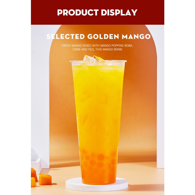 Factory Reserve Price Wholesale Barreled mango Passion Fruit Popping Boba Milk Tea Shop Drinks Shop Dessert Shop