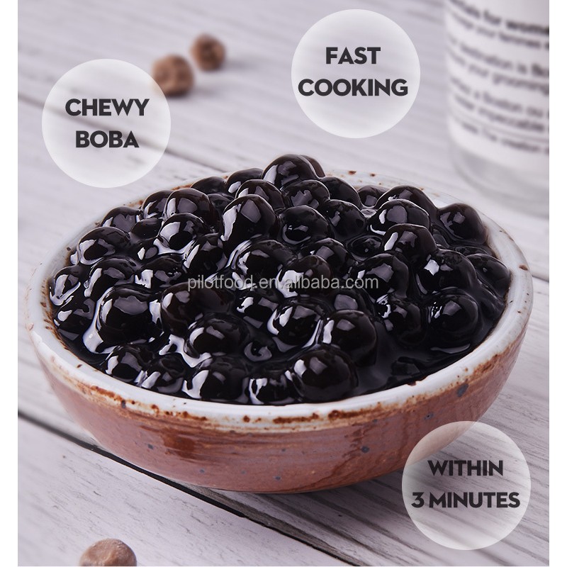 2025 Hot Selling Best Price Wholesale High Quality Bubble Tea Ingredients Supplier Boba Tea Instant Brown Black Tapioca Pearls