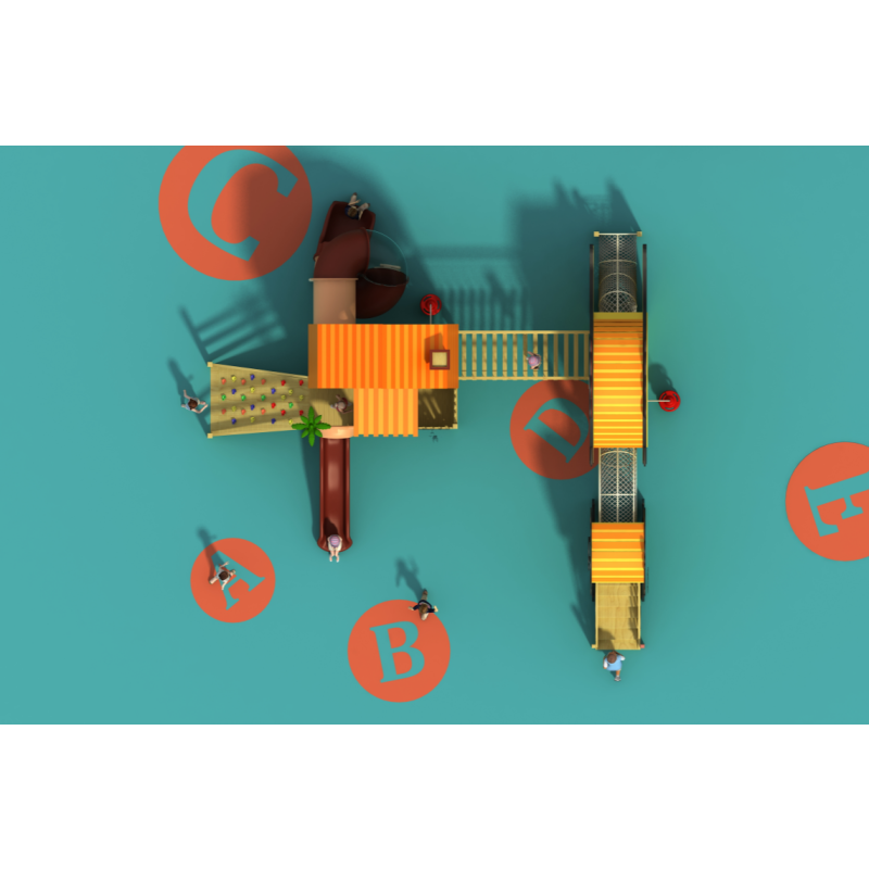 Outdoor Wooden Slide Factory - Customizable Durable Park Amusement