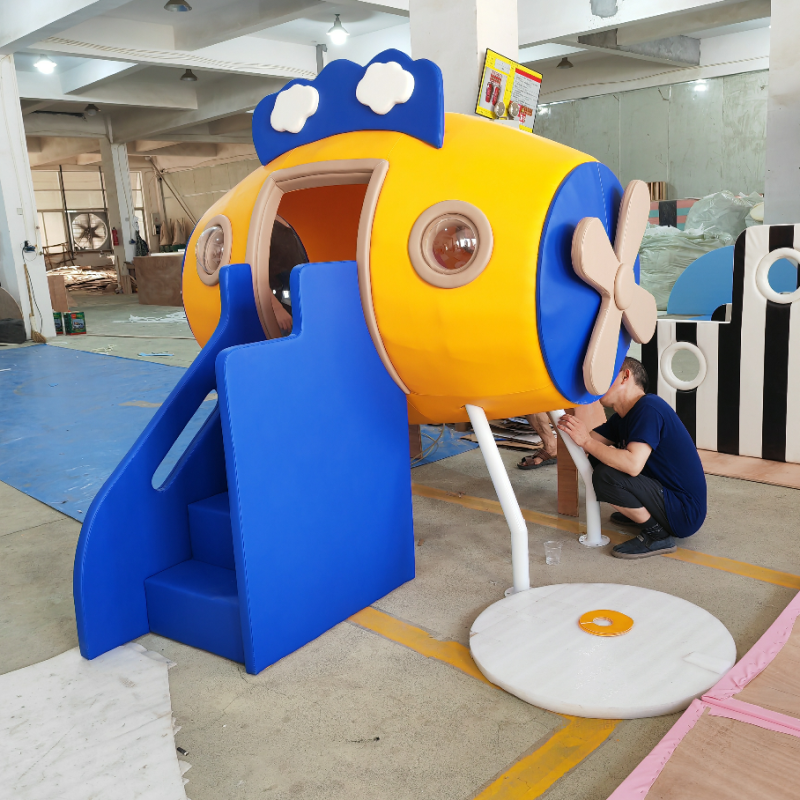 Soft Play Equipment Manufacturer - Spaceship-Themed Parent-Child Slide