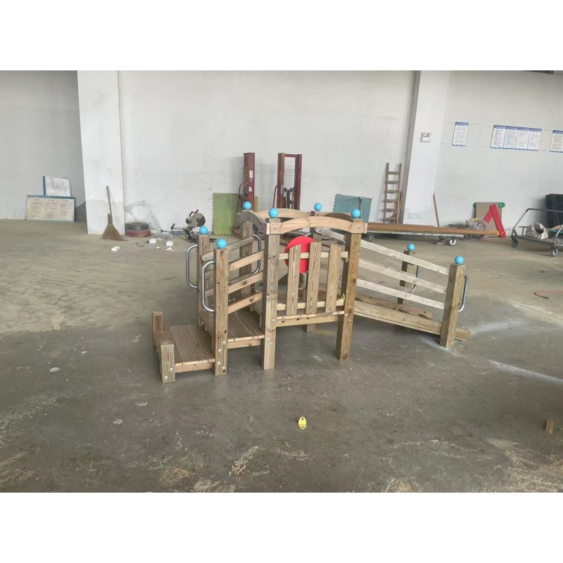 Outdoor Playground Slide Supplier - Single Parent-Child Interactive Wooden